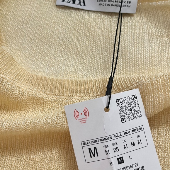Zara knit viscose sheer top size M - Picture 3 of 5